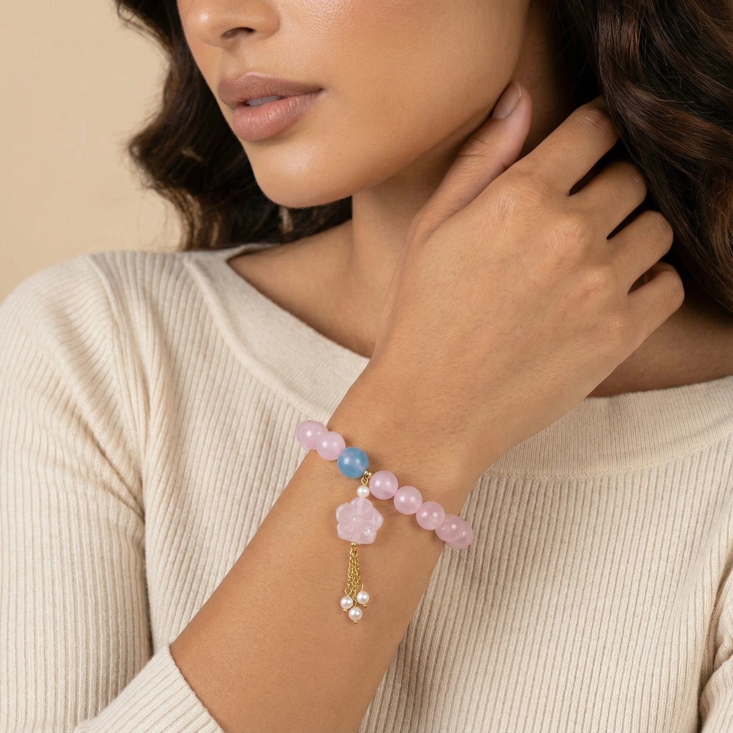 Bracelet Rêves de Quartz Rose - ELLIVERSE