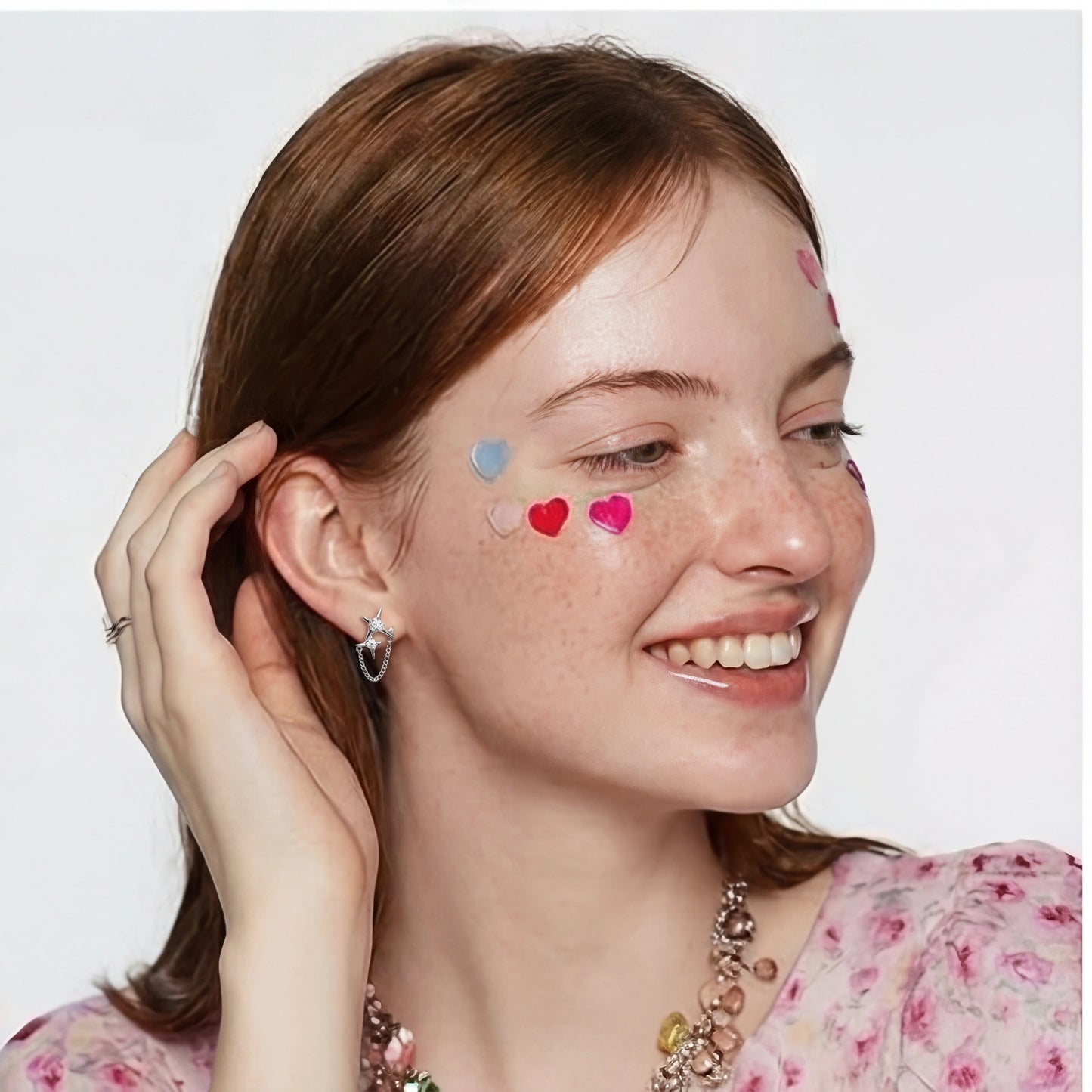Stardust Moon & Star Chain Studs